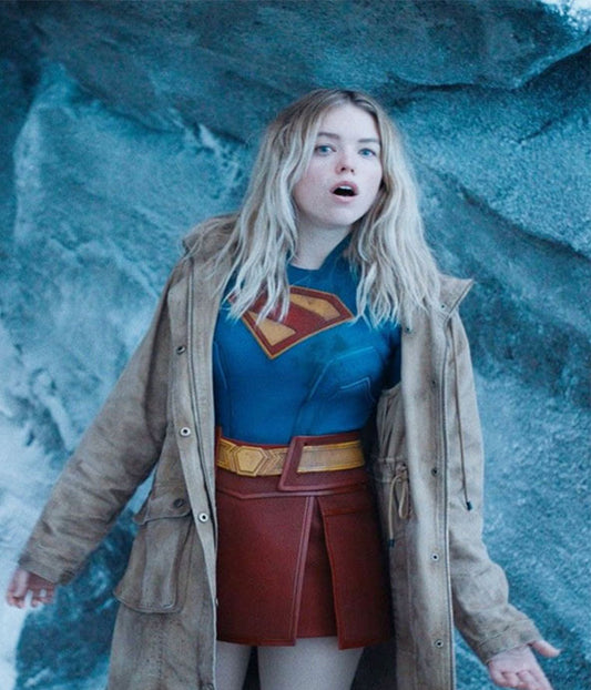 Supergirl Superman 2025 Brown Long Coat
