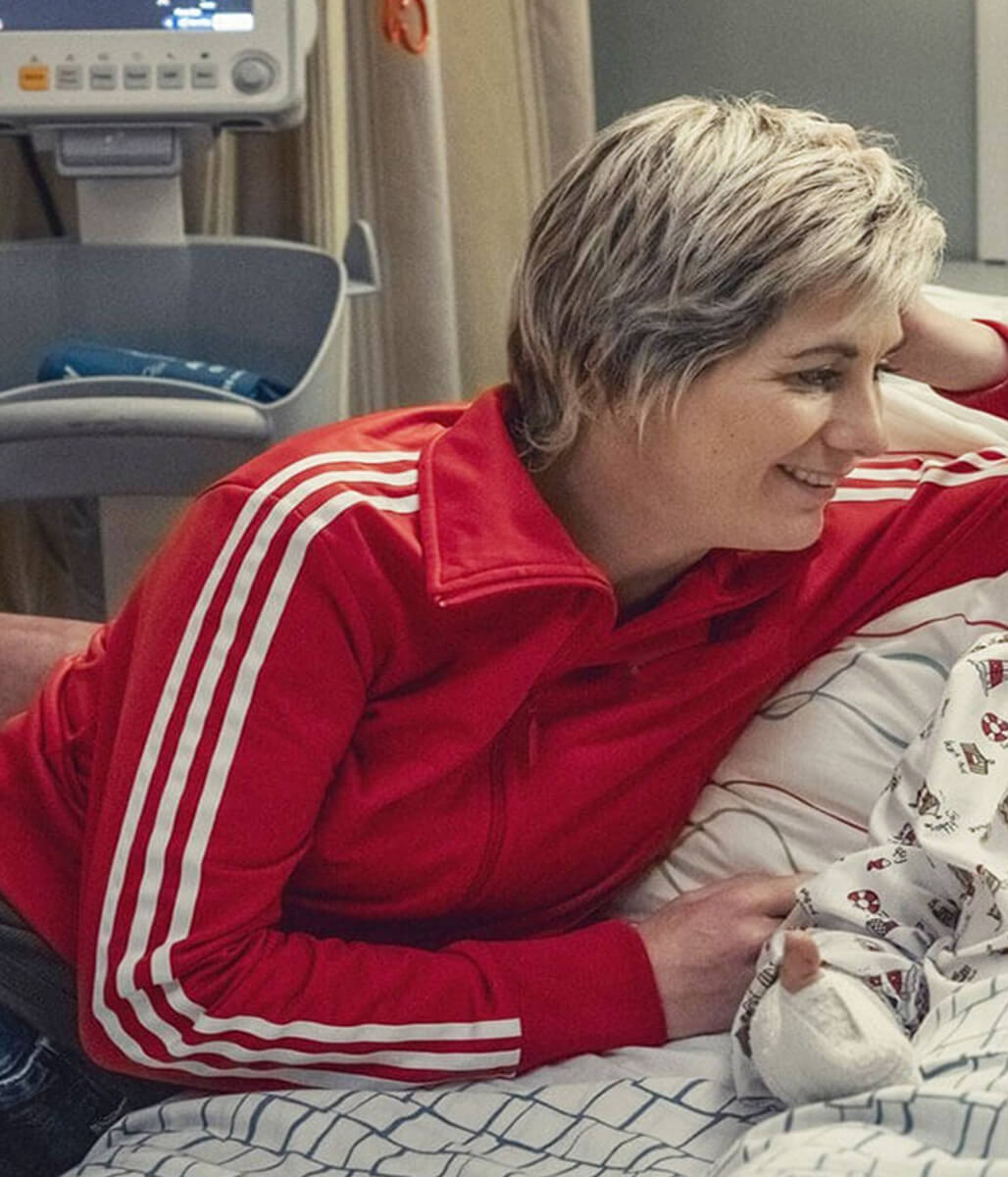 Susan McIntyre Toxic Town Red Track Jacket