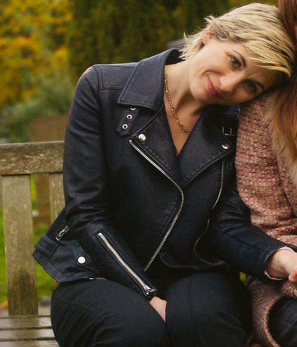 Susan McIntyre Toxic Town Season 01 Black Leather Biker Jacket