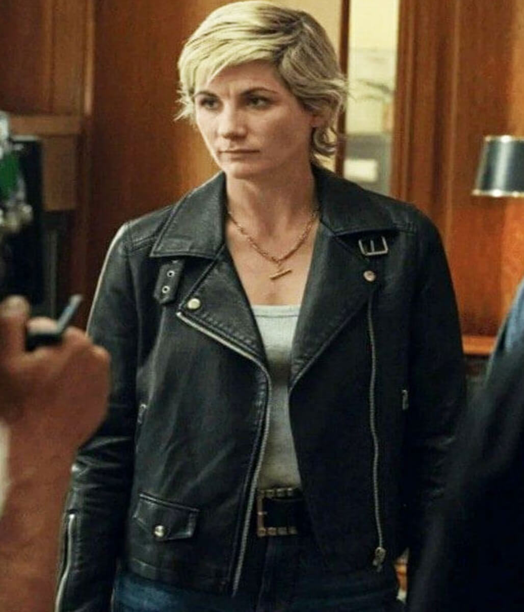 Susan McIntyre Toxic Town Season 01 Black Leather Biker Jacket