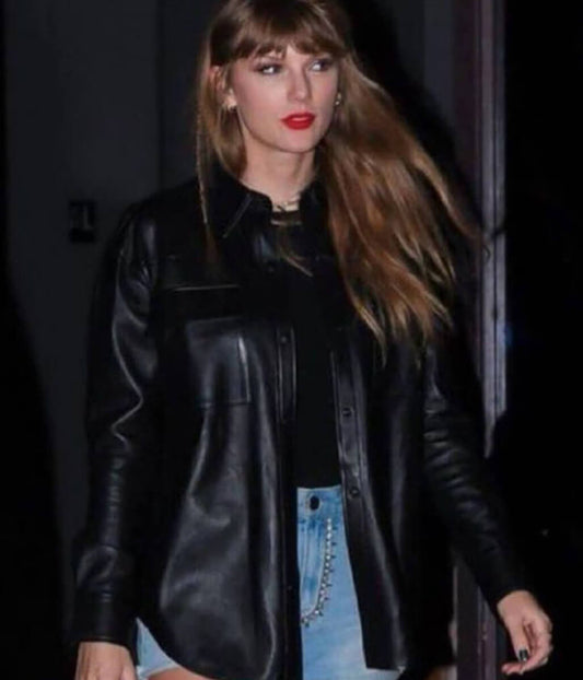 Taylor Swift Black Leather Jacket
