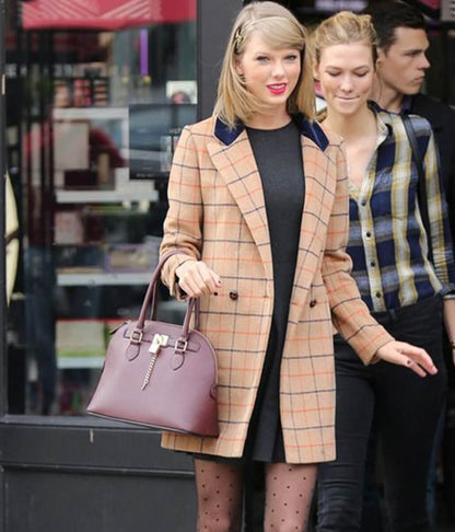 Taylor Swift Brown Wool Coat