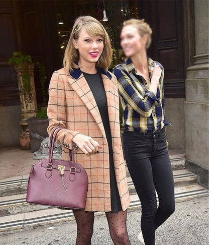 Taylor Swift Brown Wool Coat