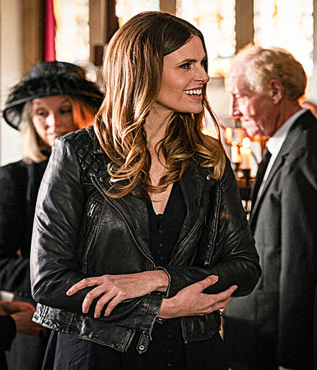 Ted Lasso S2 Ellie Taylor Black Leather Jacket
