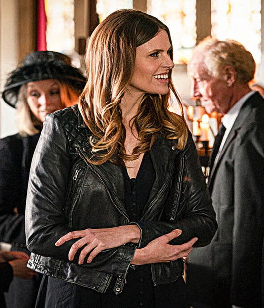 Ted Lasso S2 Ellie Taylor Black Leather Jacket