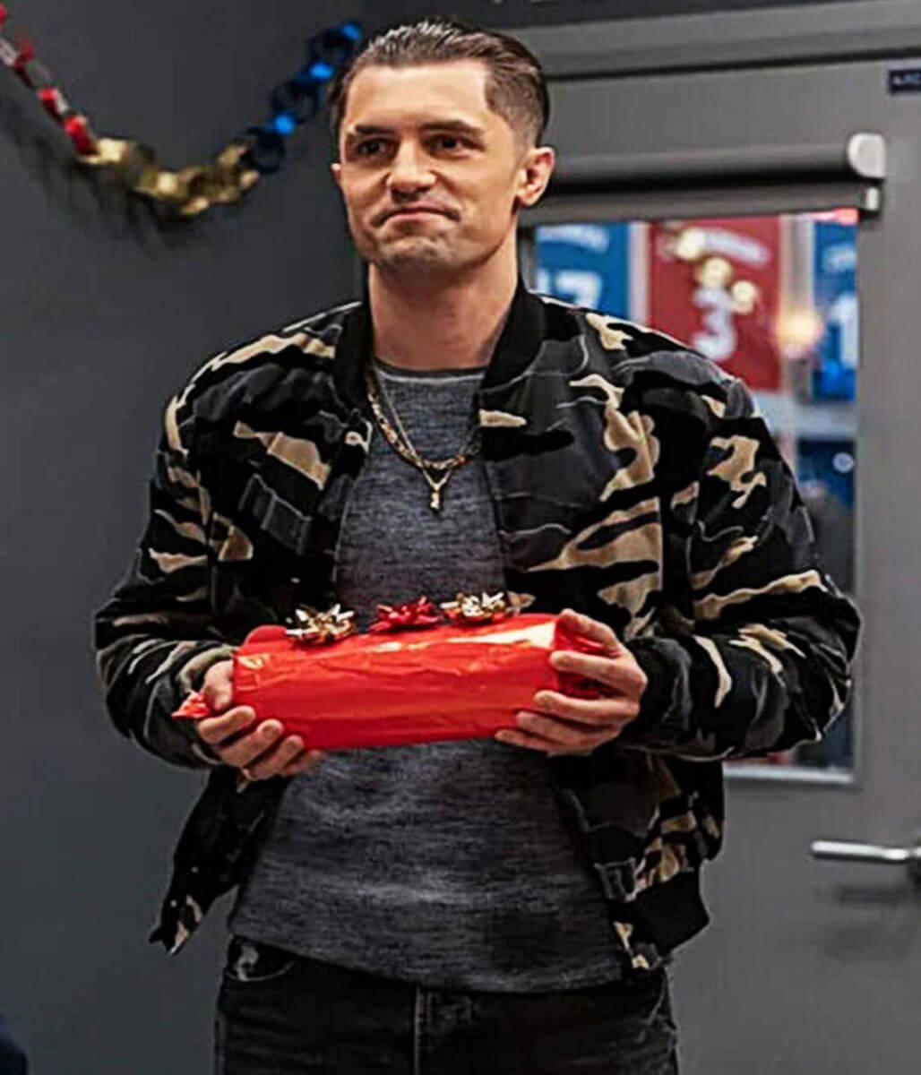 Ted Lasso S2 Jamie Tart Black Camo Jacket