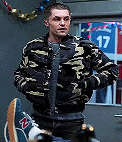 Ted Lasso S2 Jamie Tart Black Camo Jacket