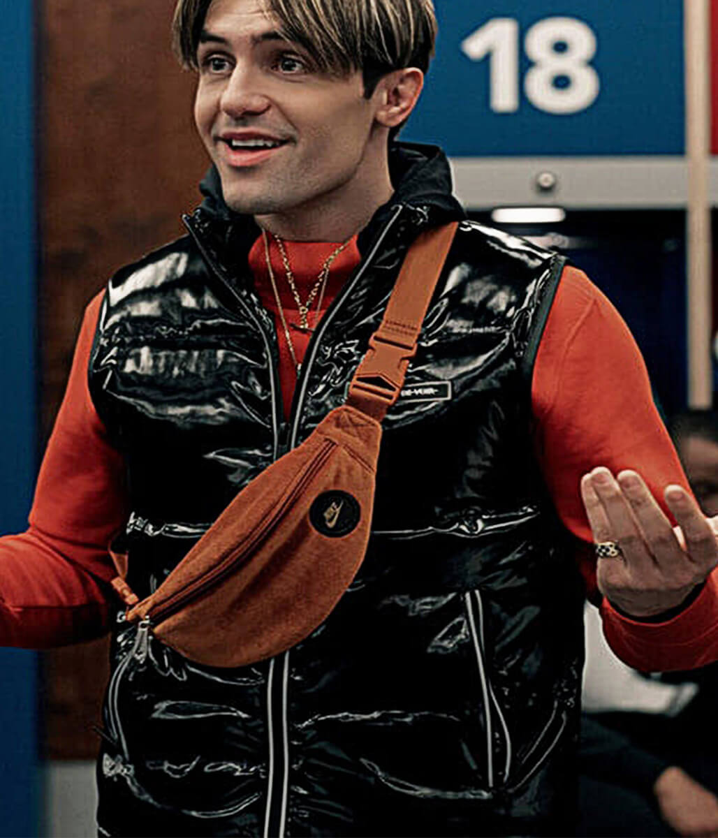 Ted Lasso S3 Jamie Tart Black Leather Vest