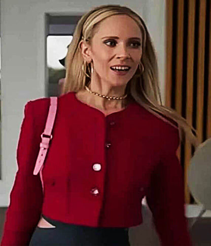 Ted Lasso S3 Juno Temple Red Wool Jacket