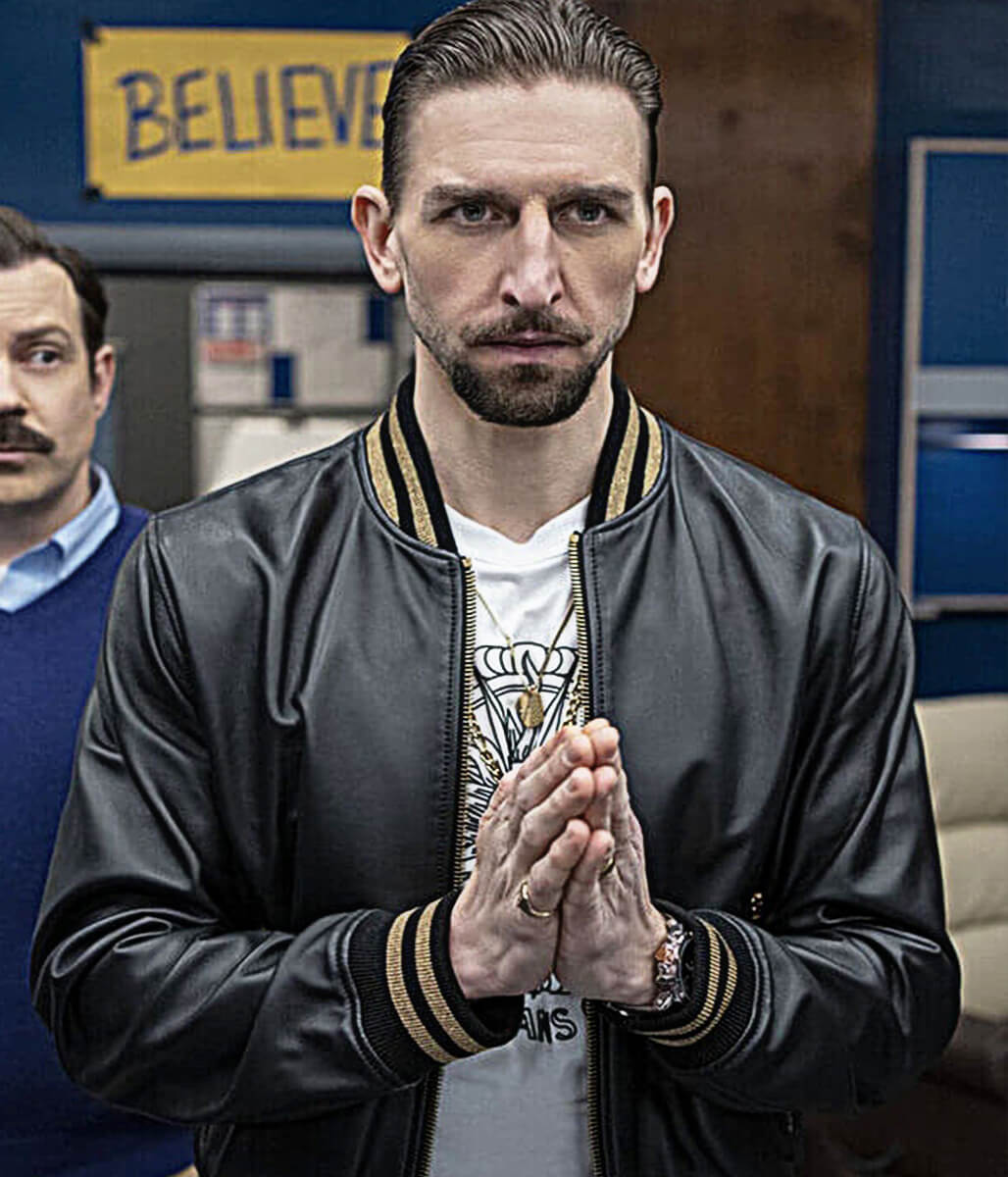 Ted Lasso S3 Zava Black Leather Jacket