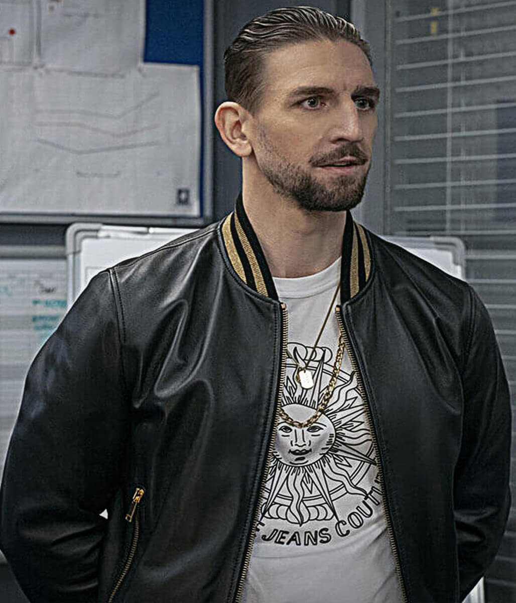 Ted Lasso S3 Zava Black Leather Jacket