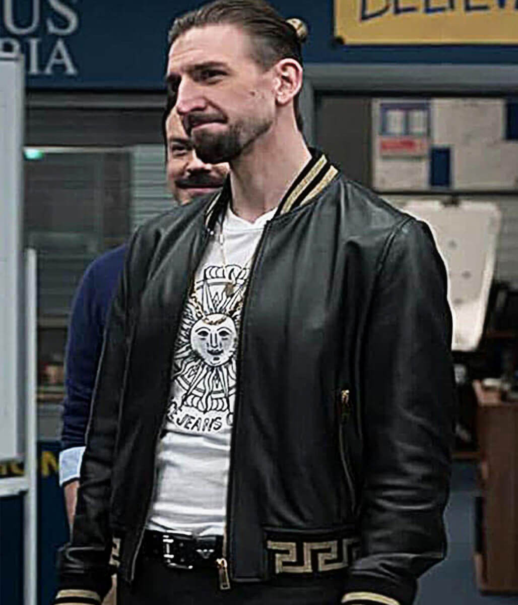 Ted Lasso S3 Zava Black Leather Jacket