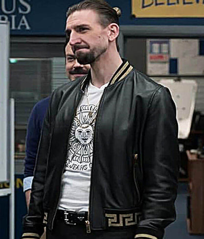 Ted Lasso S3 Zava Black Leather Jacket