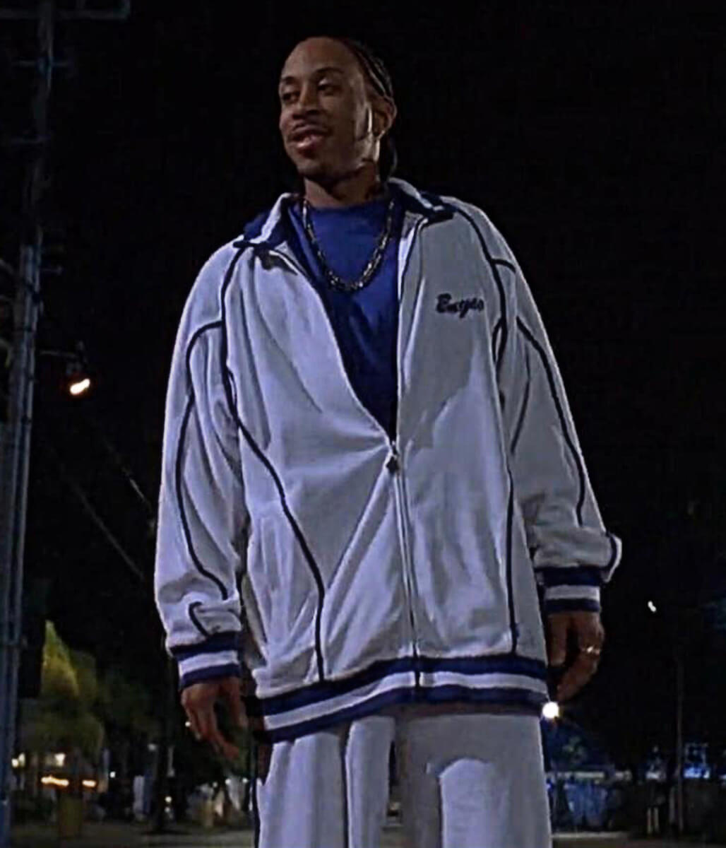 Tej Parker 2 Fast 2 Furious White Windbreaker Jacket