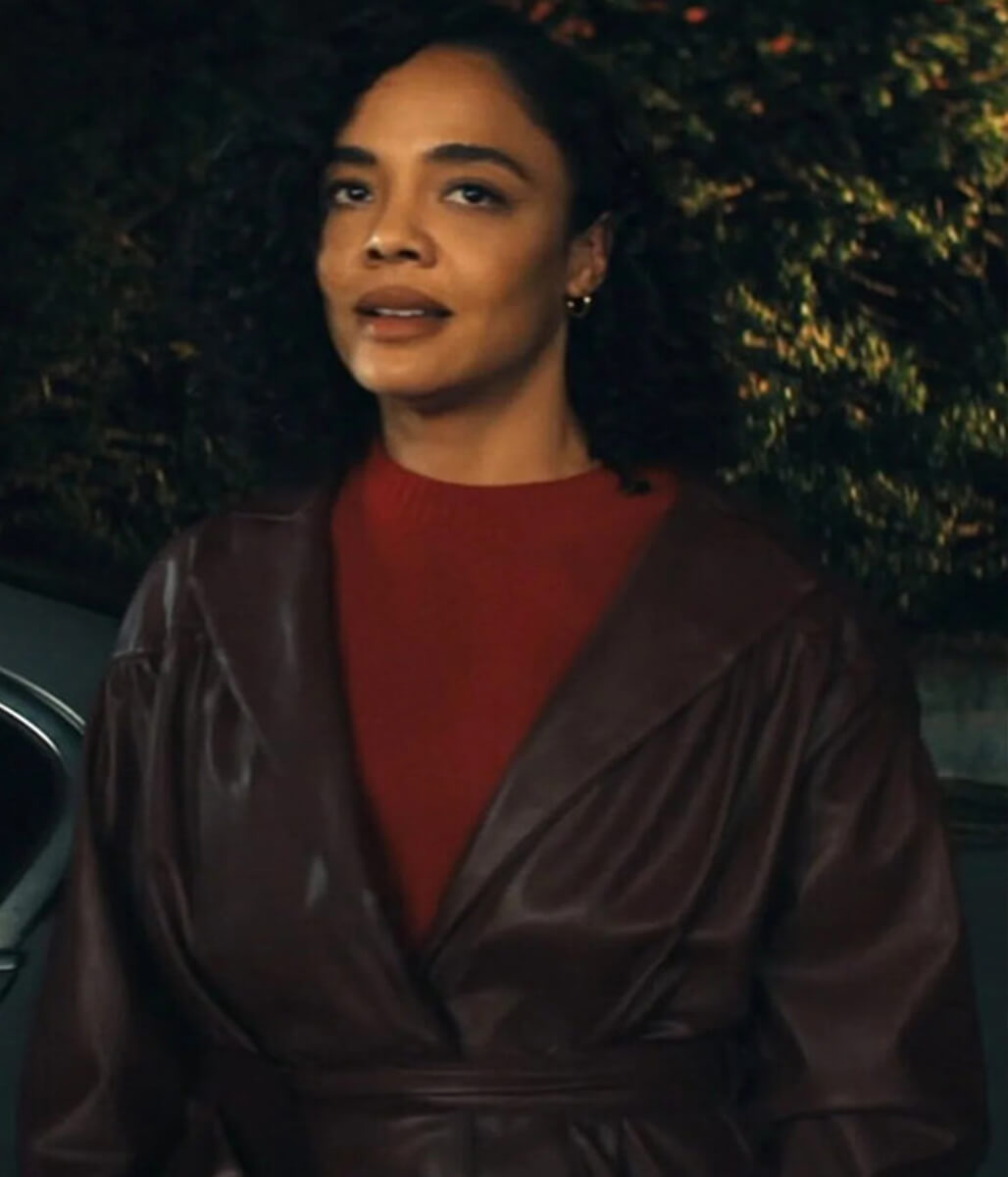 Tessa Thompson His & Hers 2026 Brown Leather Jacket