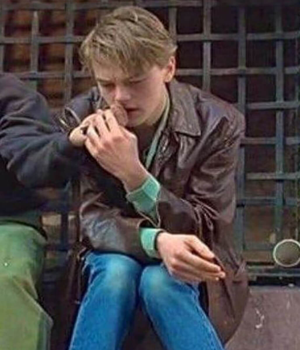 The Basketball Diaries Leonardo DiCaprio Brown Leather Jacket