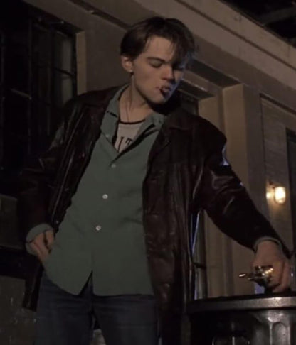The Basketball Diaries Leonardo DiCaprio Brown Leather Jacket