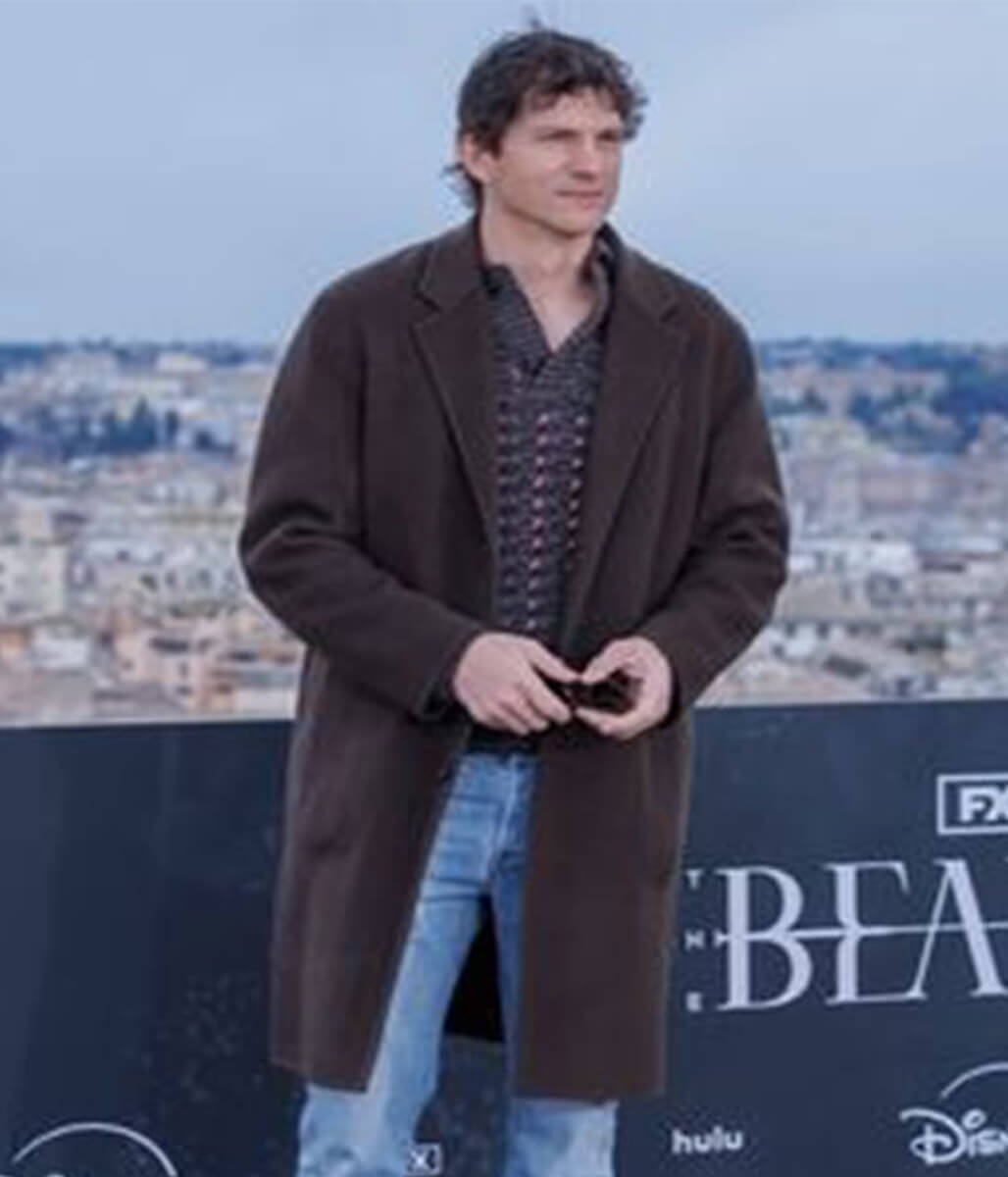 The Beauty 2026 Ashton Kutcher Brown Wool Coat