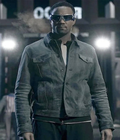 The Boys Reggie Franklin Grey Suede Jacket