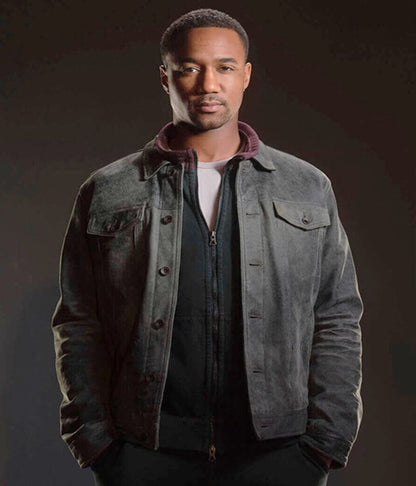The Boys Reggie Franklin Grey Suede Jacket