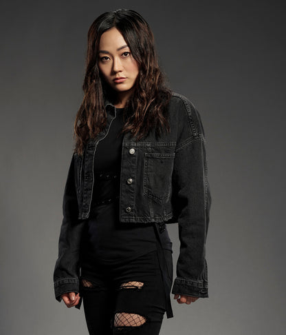 The Boys S03 Kimiko Miyashiro Dark Black Denim Jacket