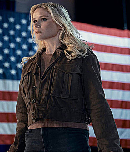 The Boys S5 Erin Moriarty Brown Suede Jacket