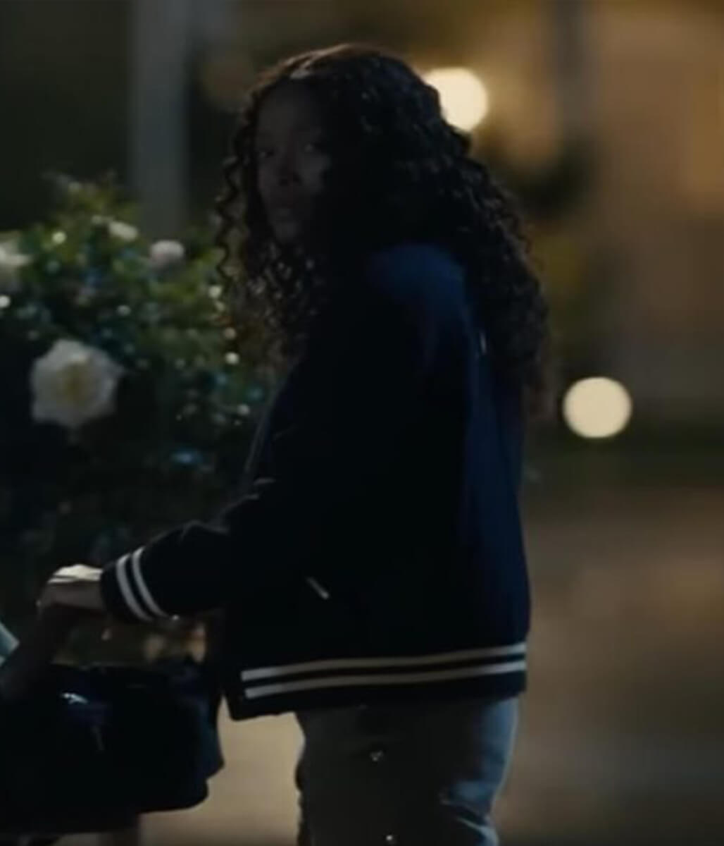 The ‘Burbs 2026 Keke Palmer Blue Varsity Jacket