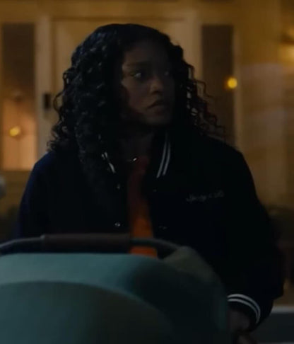 The ‘Burbs 2026 Keke Palmer Blue Varsity Jacket
