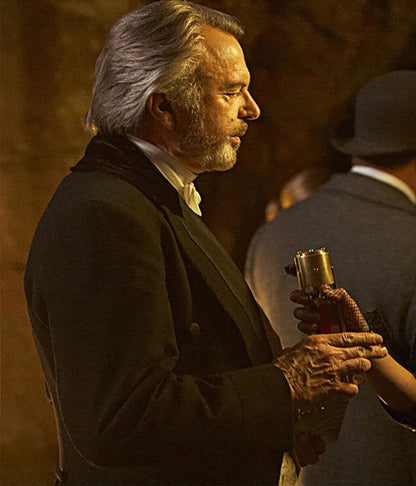 The Curse of the Midas Box Sam Neil Black Frock Coat