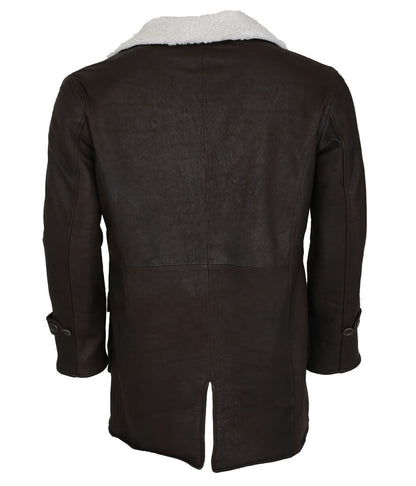 The Dark Knight Rises Bane Dark Brown Shearling Leather Coat