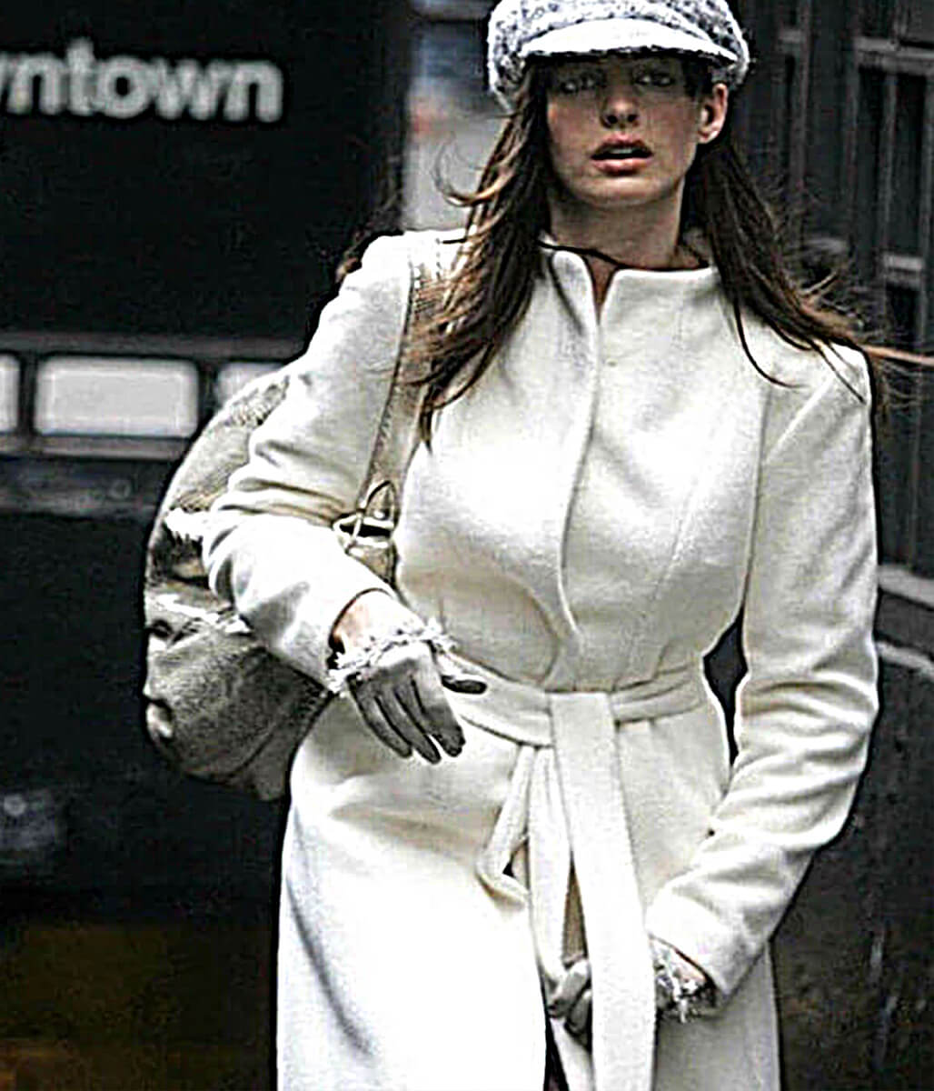 The Devi Wears Prada 2006 Anne Hathaway White Wool Coat