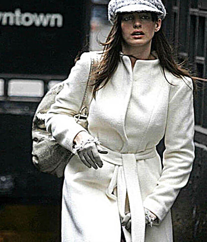 The Devi Wears Prada 2006 Anne Hathaway White Wool Coat