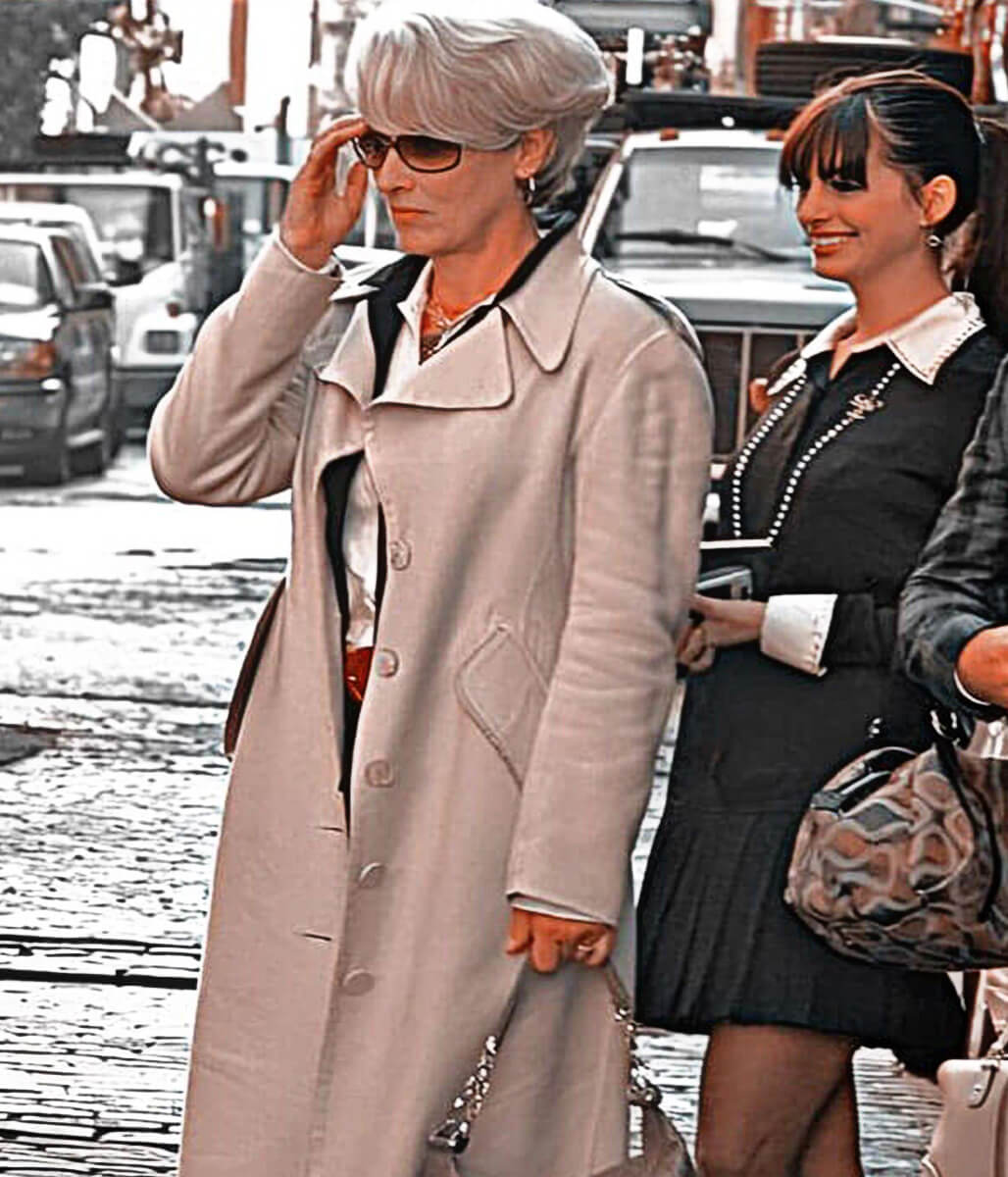 The Devil Wears Prada 2006 Meryl Streep White Long Coat