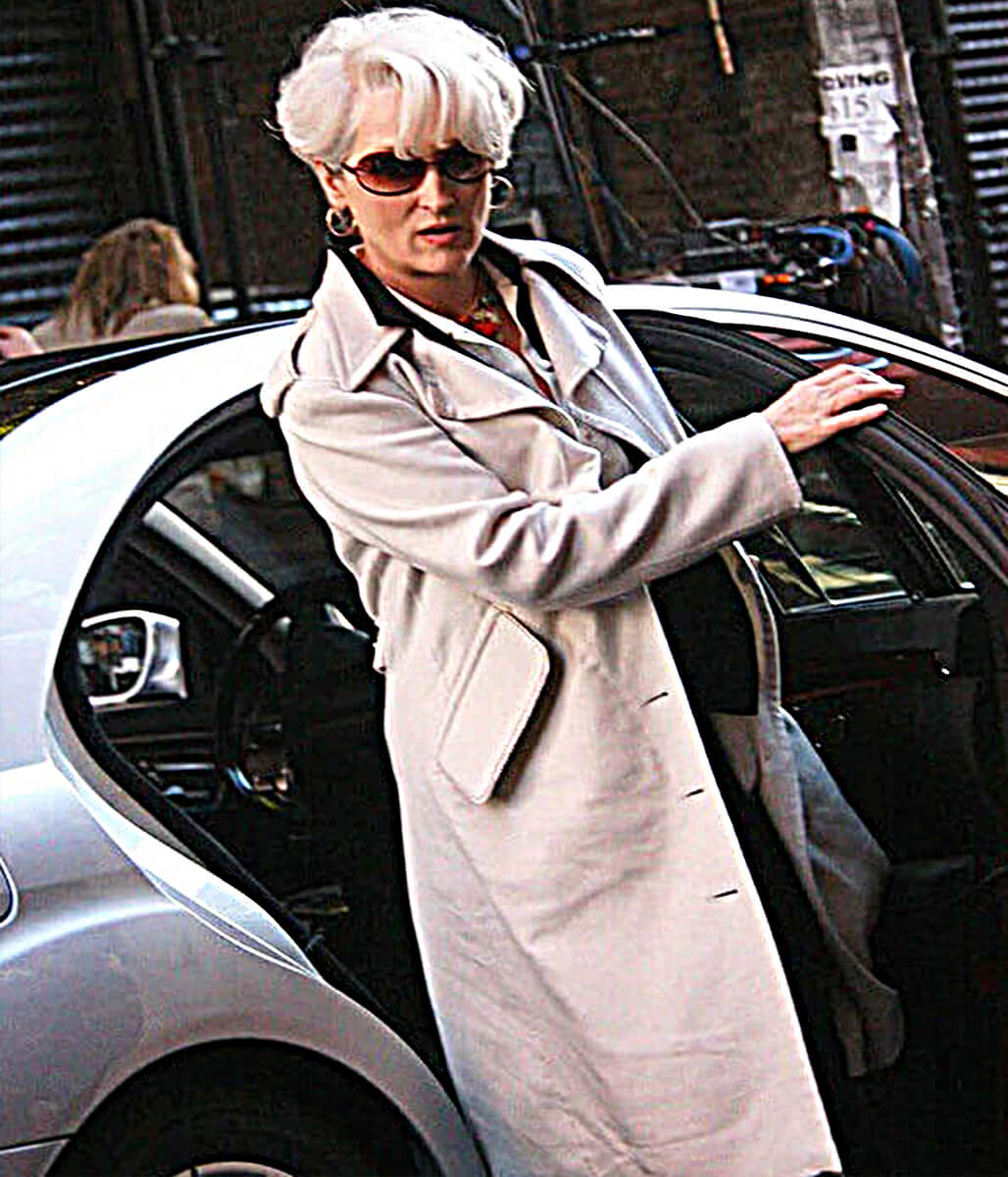 The Devil Wears Prada 2006 Meryl Streep White Long Coat