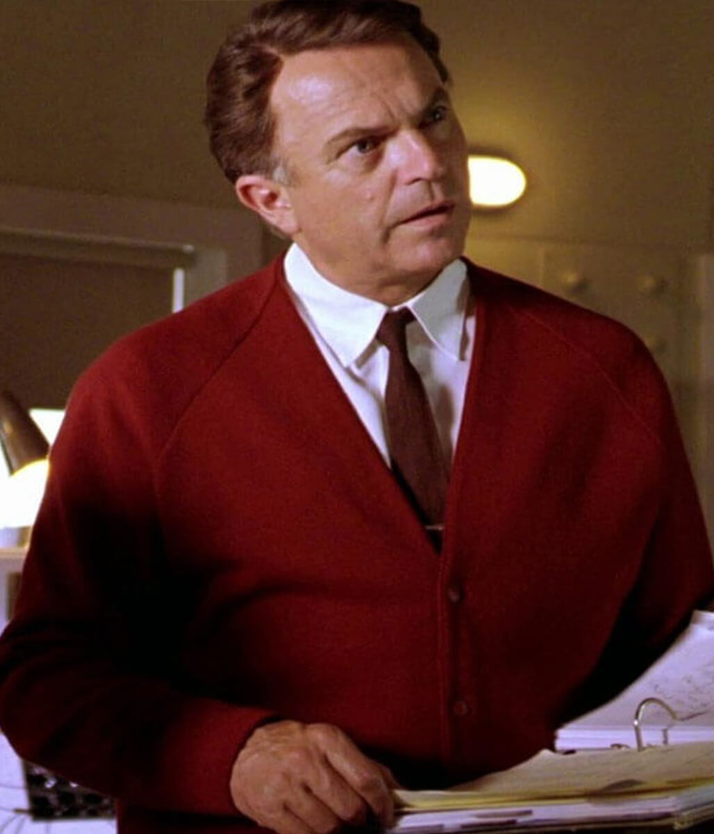 The Dish 2000 Sam Neil Red Cardigan Jacket