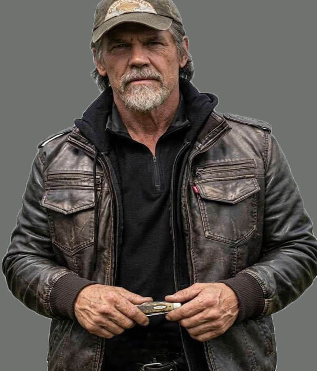 The Dog Stars 2026 Josh Brolin Brown Leather Jacket