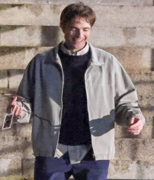 the-drama-2026-robert-pattinson-grey-cotton-jacket