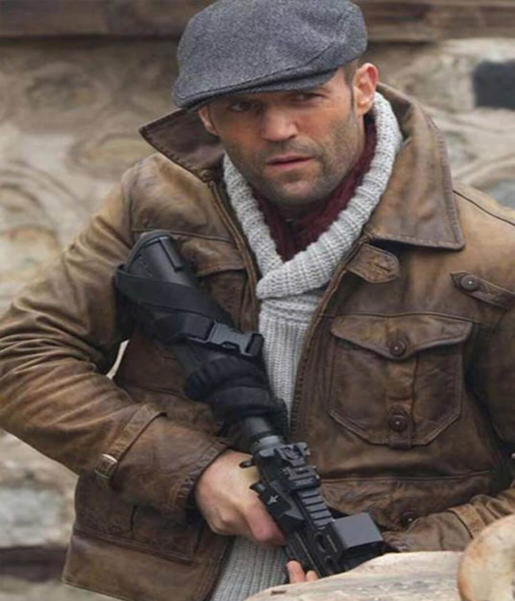 The Expendables 2 Jason Statham Distressed Leather Jacket