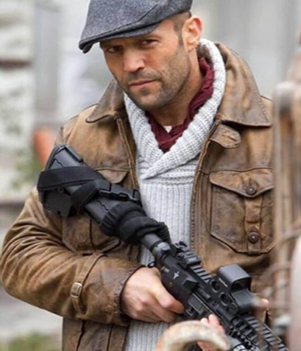 The Expendables 2 Jason Statham Distressed Leather Jacket