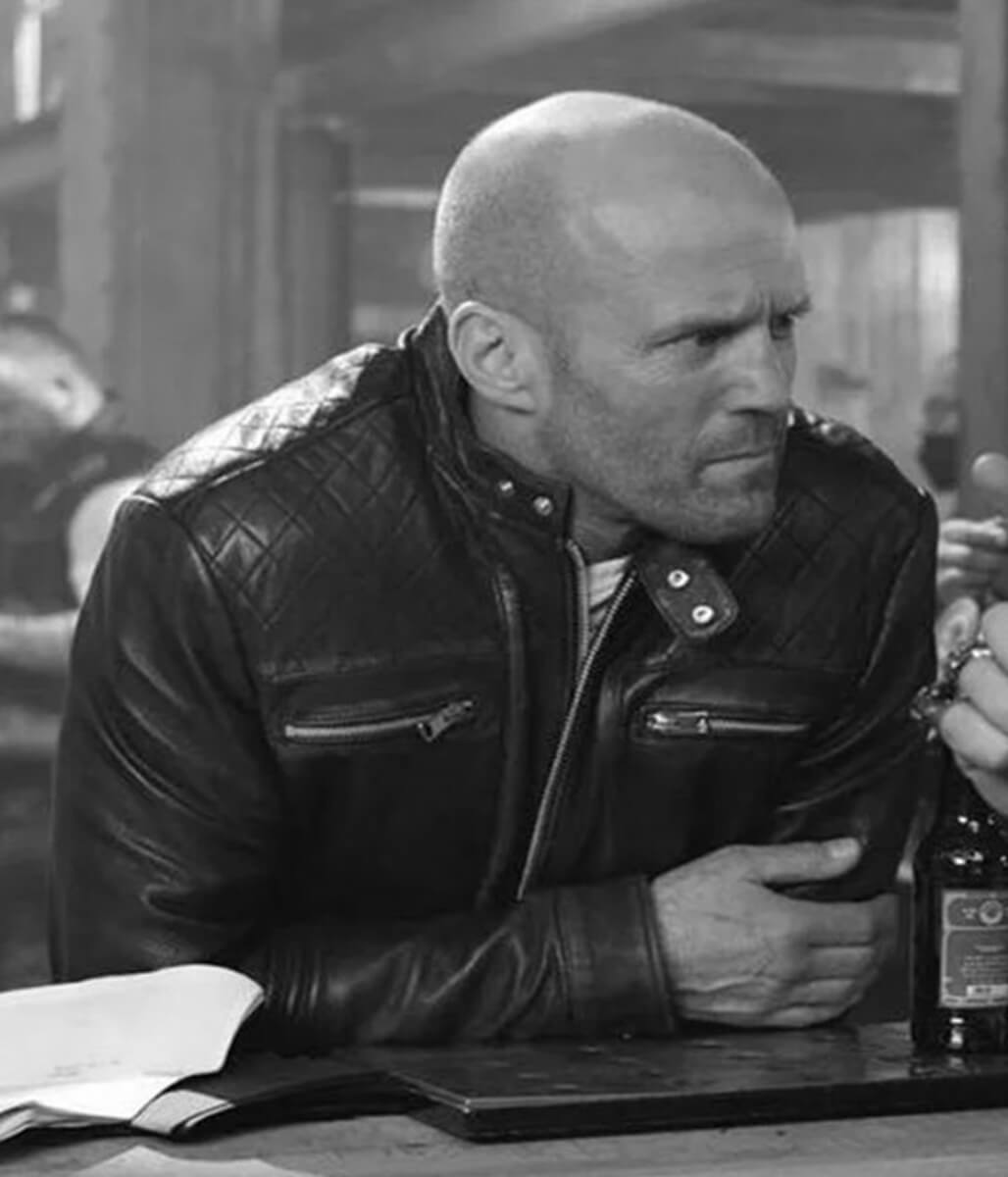 The Expendables 4 Jason Statham Black Leather Jacket