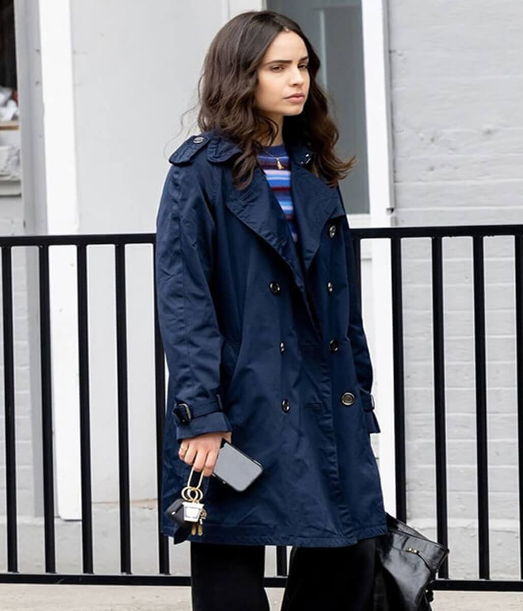 The Life List 2025 Sofia Carson Blue Cotton Coat