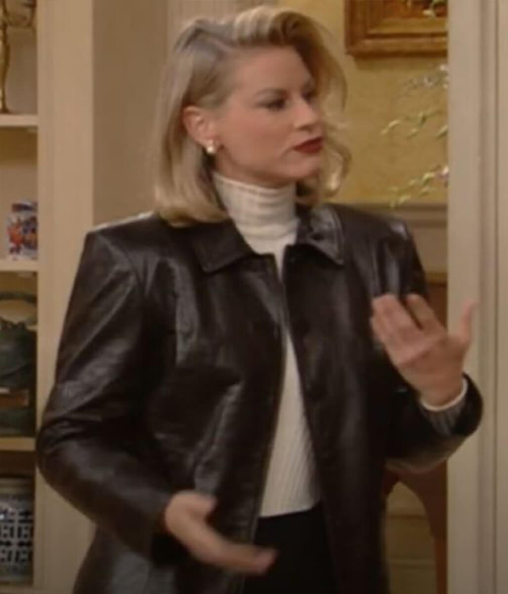 The Nanny Lauren Lane Black Leather Jacket