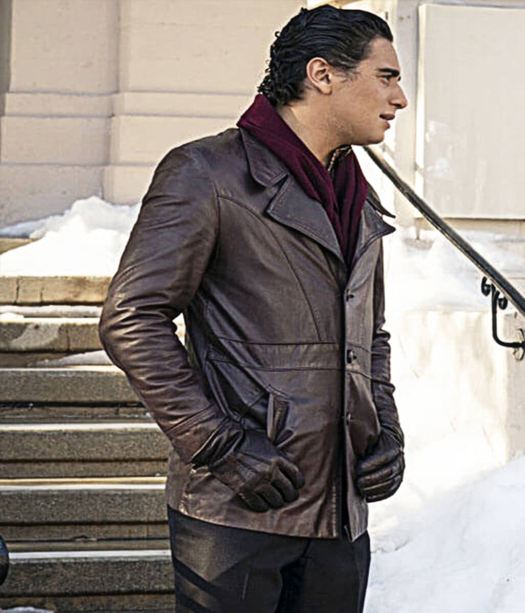 The Offer 2022 Jake Cannavale Brown Leather Jacket