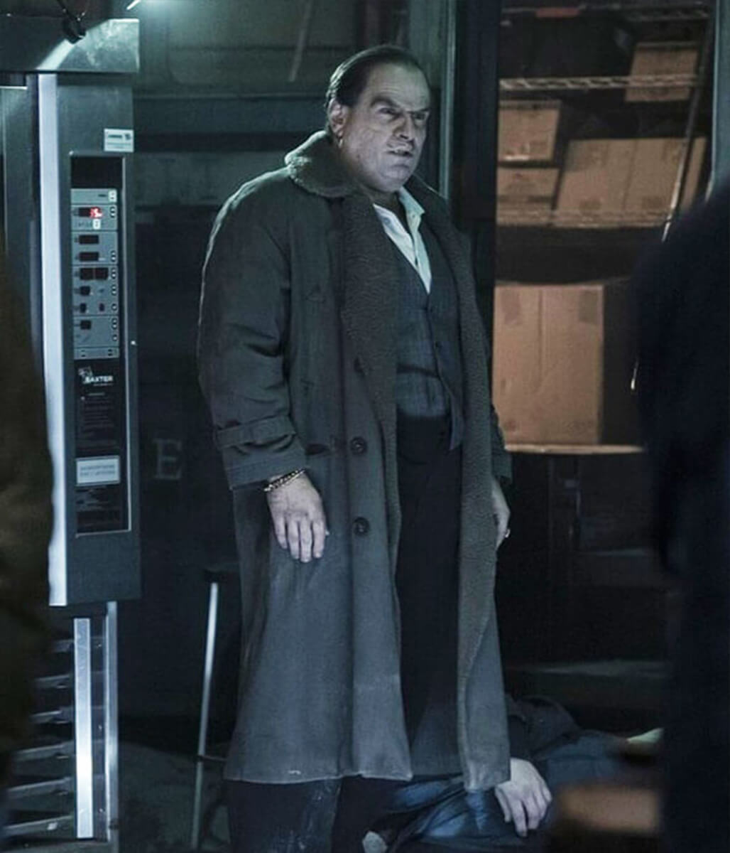 The Penguin S01 Colin Farell Grey Trench Coat