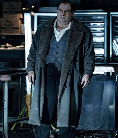 The Penguin S01 Colin Farell Grey Trench Coat