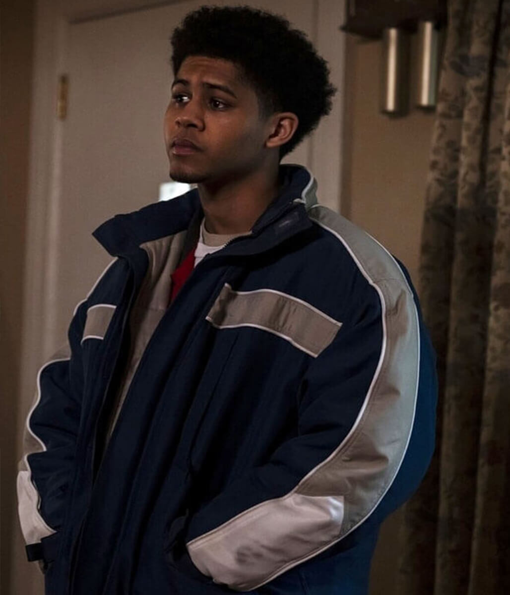 The Penguin S01 Victor Aguilar Blue Polyester Jacket