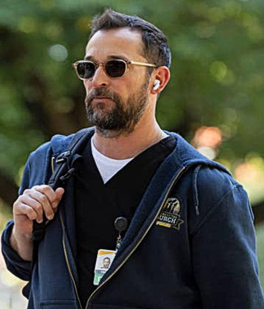 The Pitt Dr. Michael Robinavitch Blue Fabric Jacket