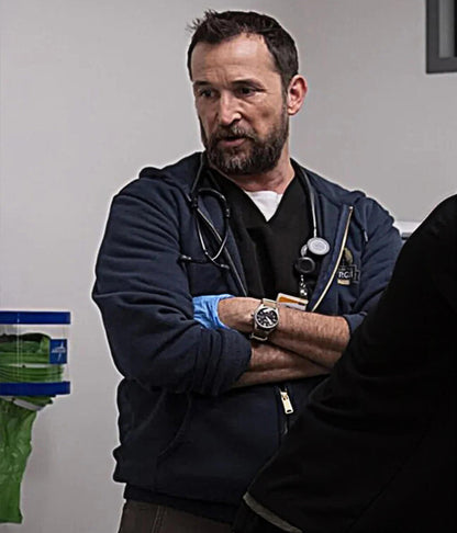 The Pitt Dr. Michael Robinavitch Blue Fabric Jacket