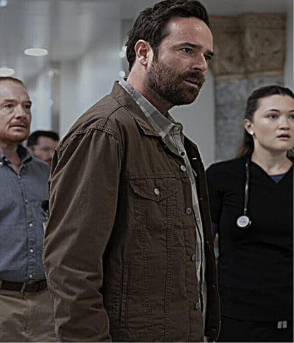 The Pitt S02 Patrick Mulvey Brown Cotton Jacket