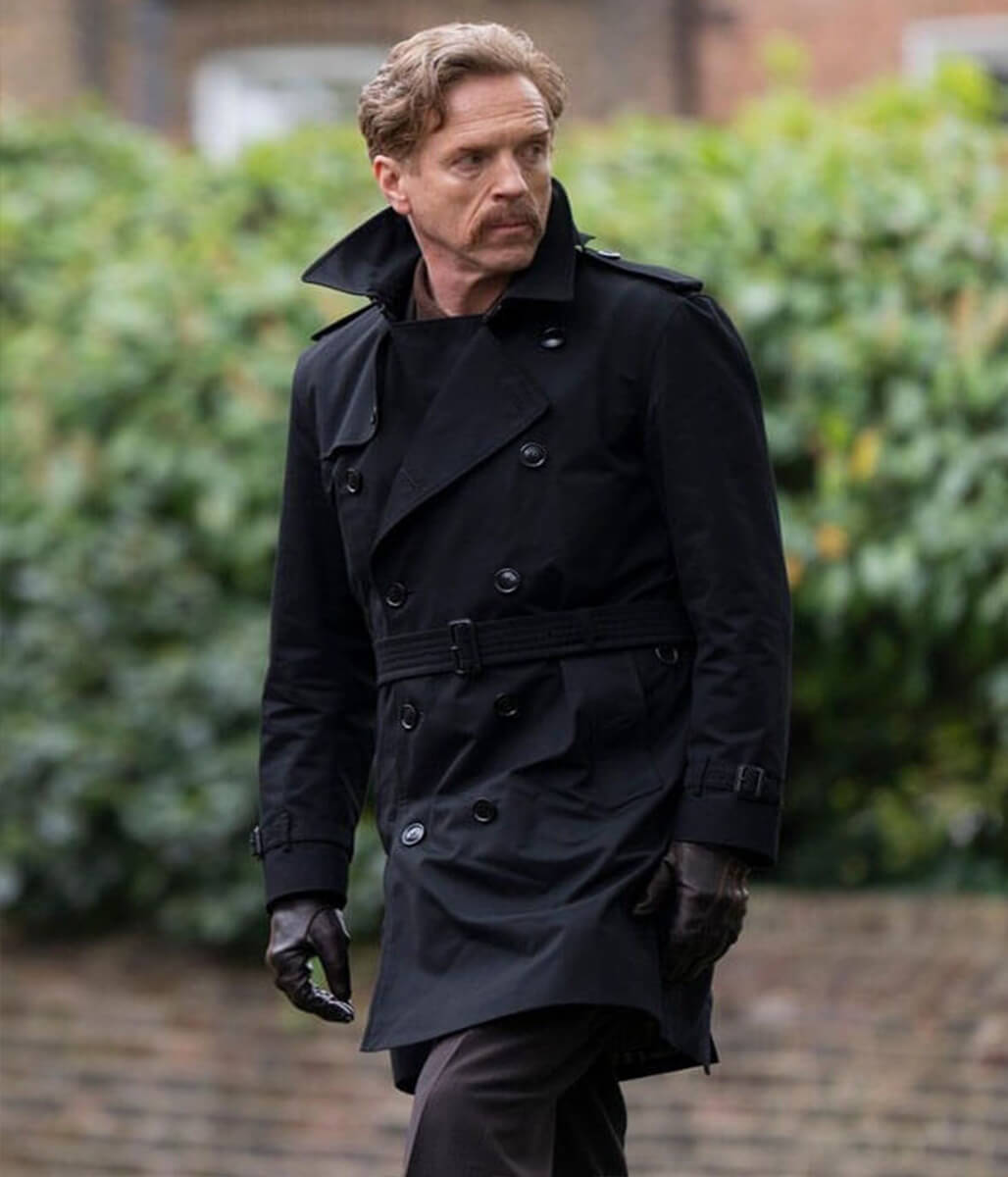 The Runner 2026 Damian Lewis Black Cotton Coat